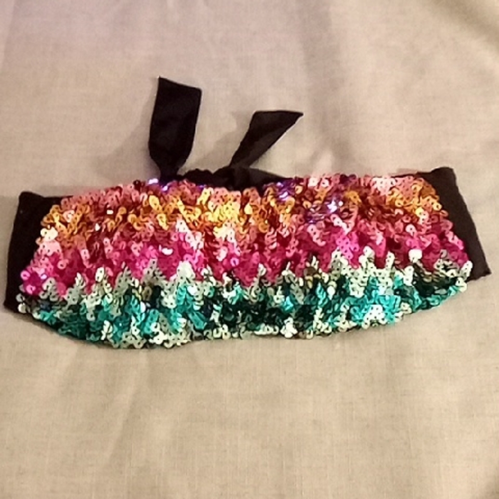Victoria Secret Colorful Bandeau Bikini Top Size Small